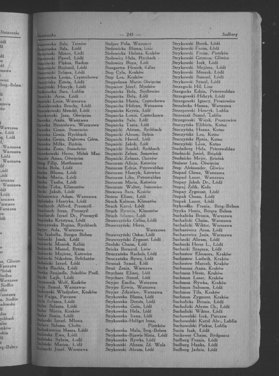 Registro de sobreviventes do WJC, 1945, p. 243